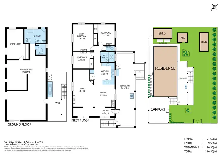 Floorplan of Homely house listing, 66 Lillipilli Street, Vincent QLD 4814