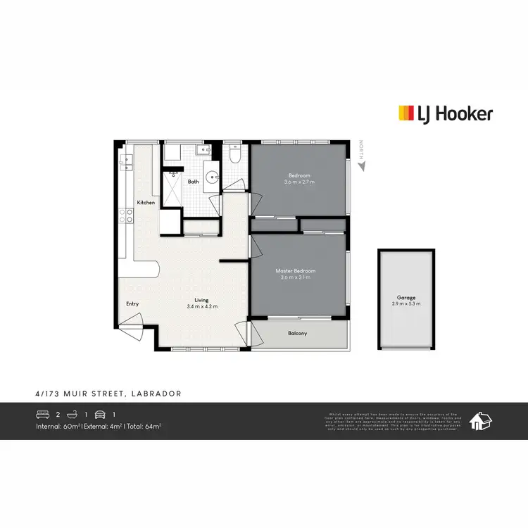 Floorplan of Homely unit listing, 4/173 Muir Street, Labrador QLD 4215