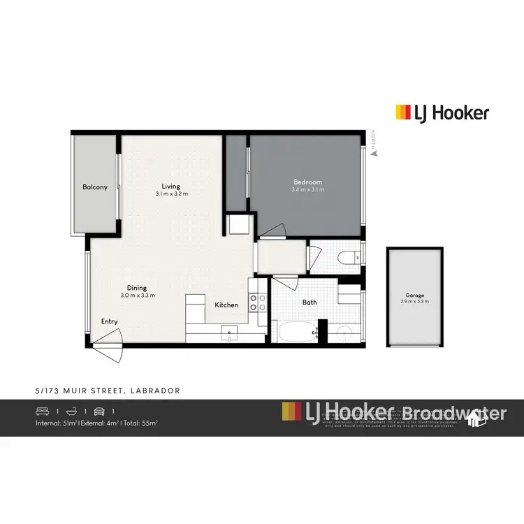 Floorplan of Homely unit listing, 5/173 Muir Street, Labrador QLD 4215