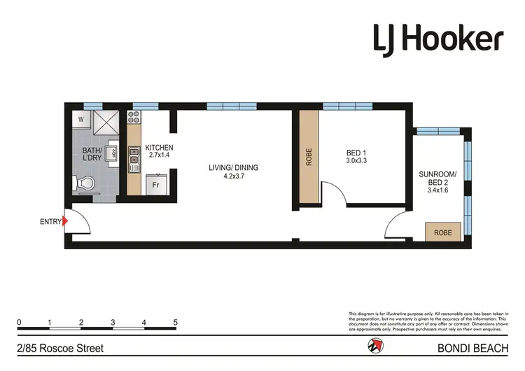 Floorplan of Homely apartment listing, 2/85 Roscoe Street, Bondi Beach NSW 2026