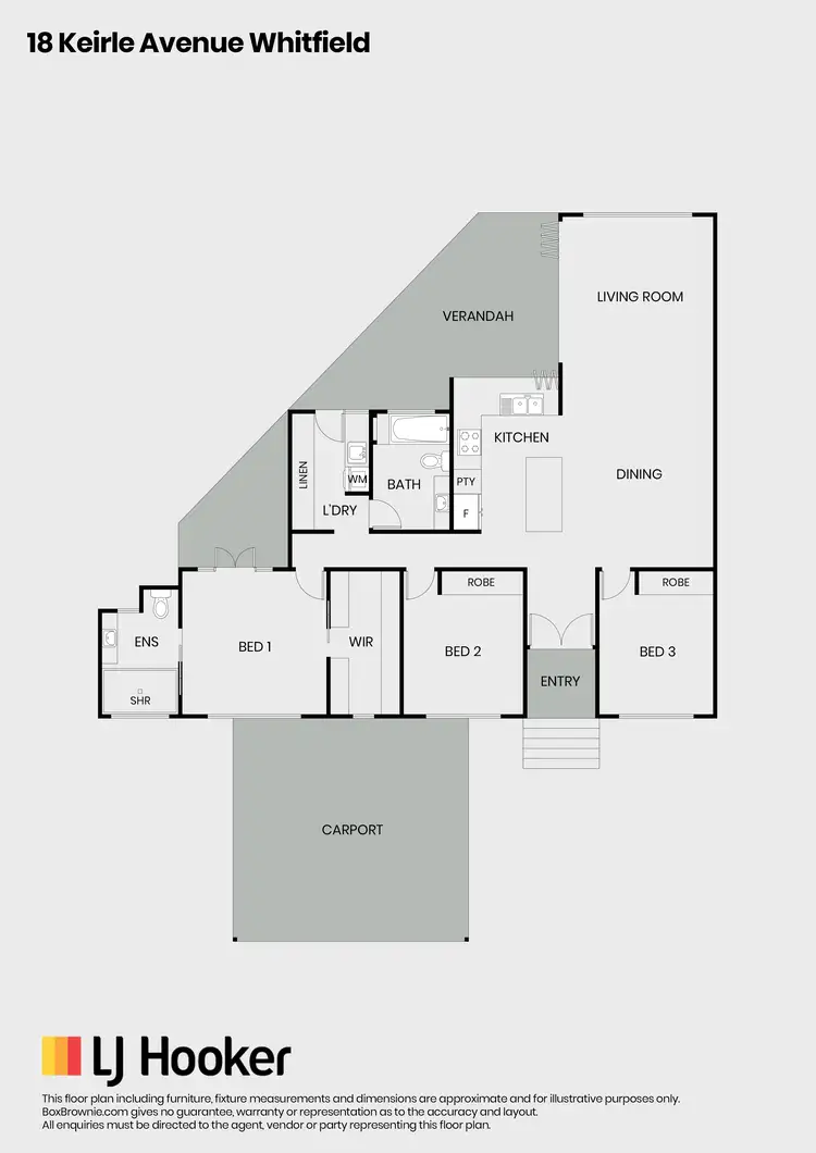 Floorplan of Homely semi-detached listing, 18 Keirle Avenue, Whitfield QLD 4870