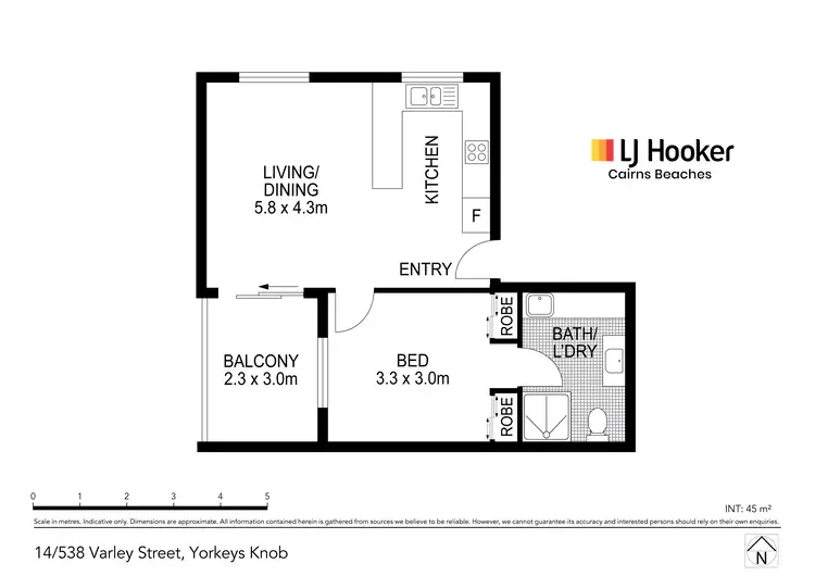 Floorplan of Homely unit listing, 14/538 Varley Street, Yorkeys Knob QLD 4878