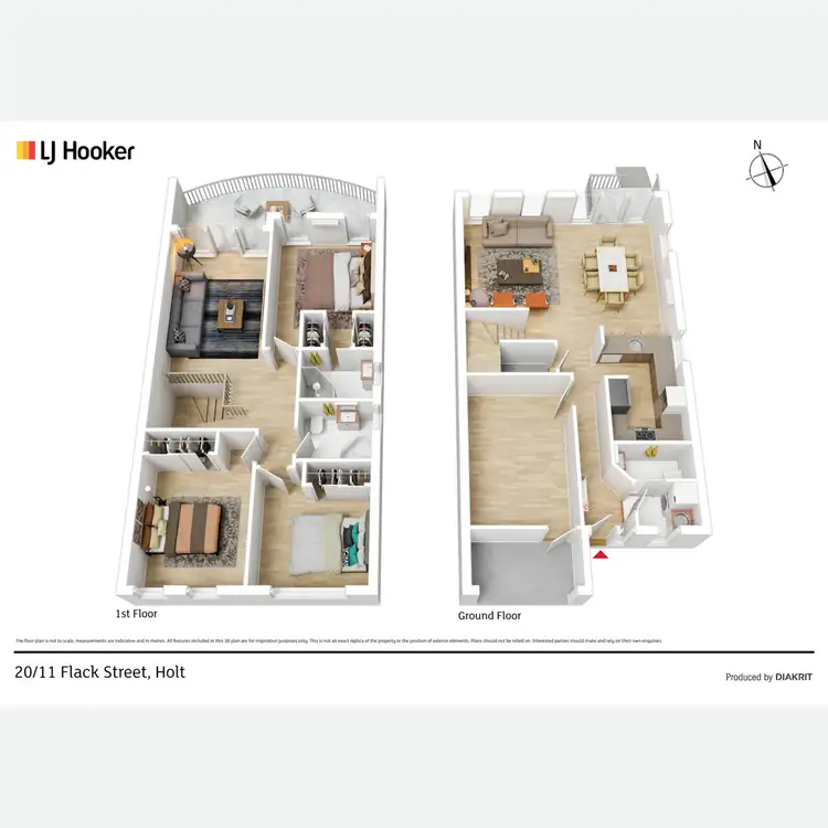 Floorplan of Homely townhouse listing, 20/11 Flack Street, Holt ACT 2615