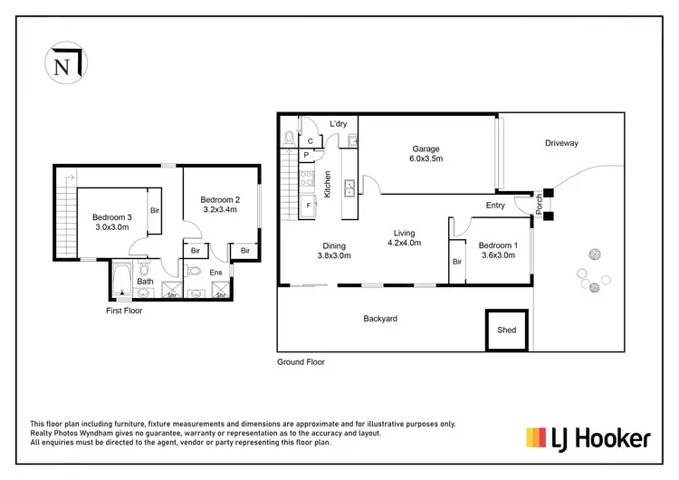 Floorplan of Homely townhouse listing, 1/29 Loretta Boulevard, Tarneit VIC 3029
