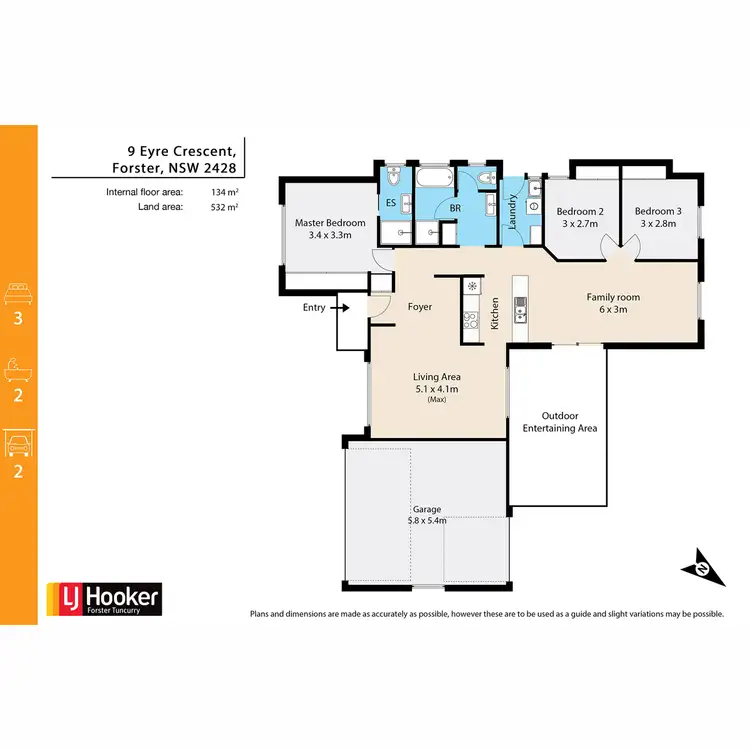 Floorplan of Homely house listing, 9 Eyre Crescent, Forster NSW 2428