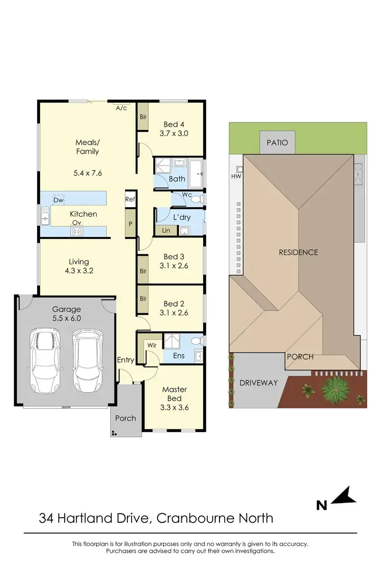 Floorplan of Homely house listing, 34 Hartland Drive, Cranbourne North VIC 3977