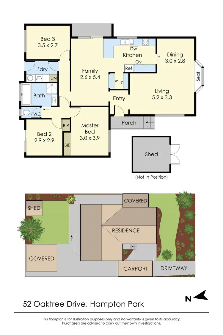 Floorplan of Homely house listing, 52 Oaktree Drive, Hampton Park VIC 3976