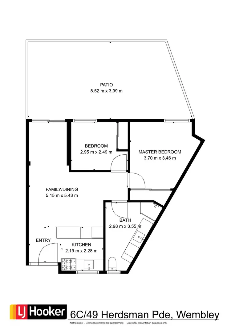 Floorplan of Homely apartment listing, 6C/49 Herdsman Parade, Wembley WA 6014