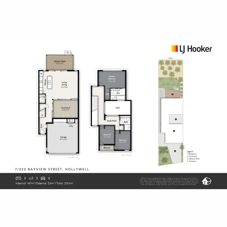 Floorplan of Homely villa listing, 7/323 Bayview Street, Hollywell QLD 4216