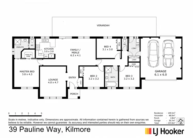Floorplan of Homely house listing, 39 Pauline Way, Kilmore VIC 3764