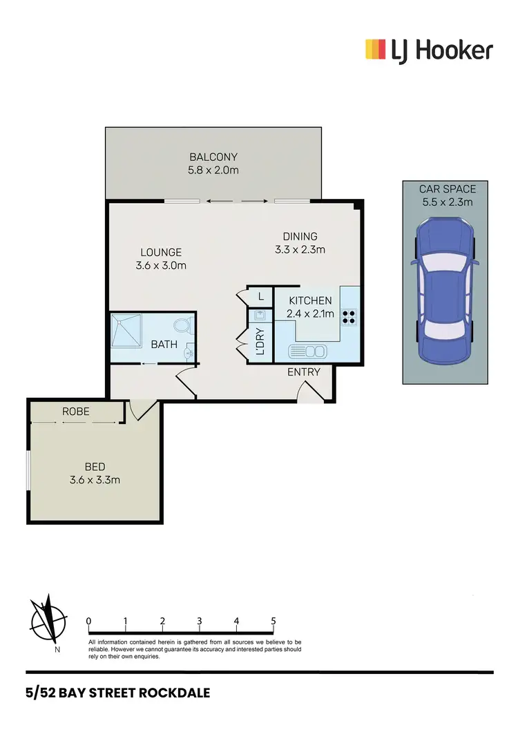 Floorplan of Homely apartment listing, 5/52 Bay Street, Rockdale NSW 2216
