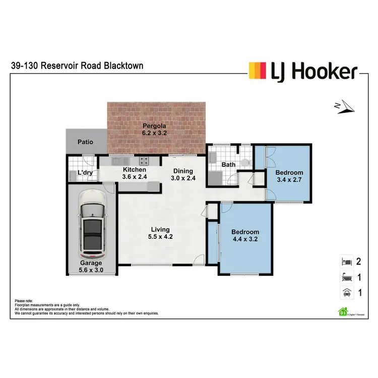 Floorplan of Homely villa listing, 39/130 Reservoir Road, Blacktown NSW 2148
