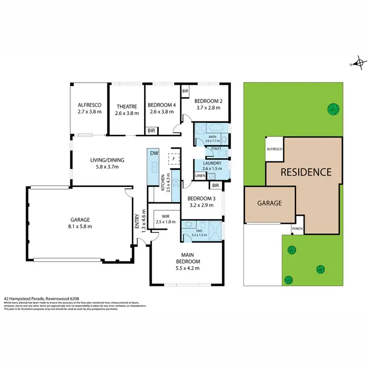 Floorplan of Homely house listing, 42 Hampstead Parade, Ravenswood WA 6208