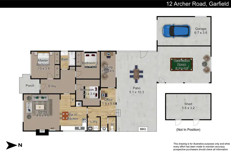 Floorplan of Homely house listing, 12 Archer Road, Garfield VIC 3814