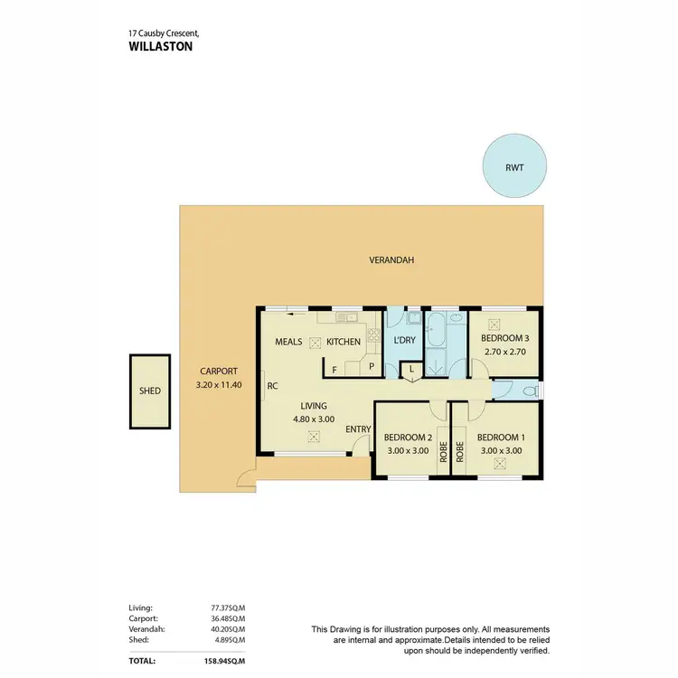 Floorplan of Homely house listing, 17 Causby Crescent, Willaston SA 5118