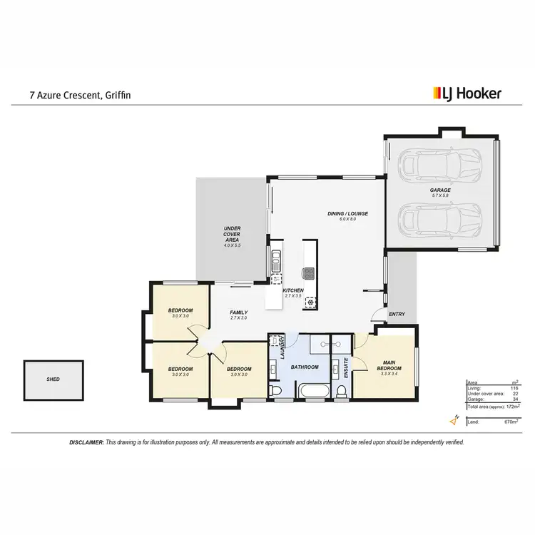 Floorplan of Homely house listing, 7 Azure Crescent, Griffin QLD 4503