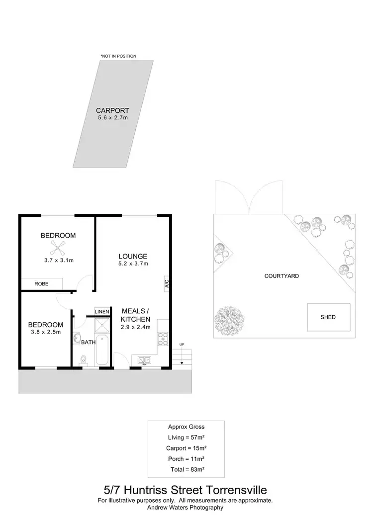 Floorplan of Homely unit listing, 5/7 Huntriss Street, Torrensville SA 5031