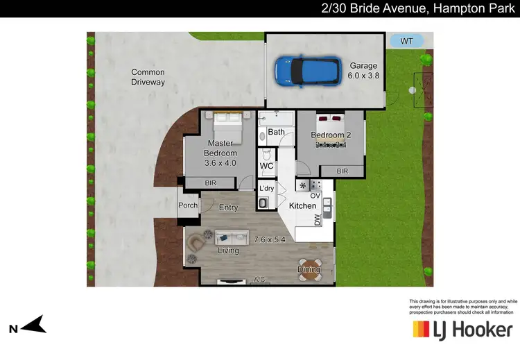 Floorplan of Homely unit listing, 2/30 Bride Avenue, Hampton Park VIC 3976