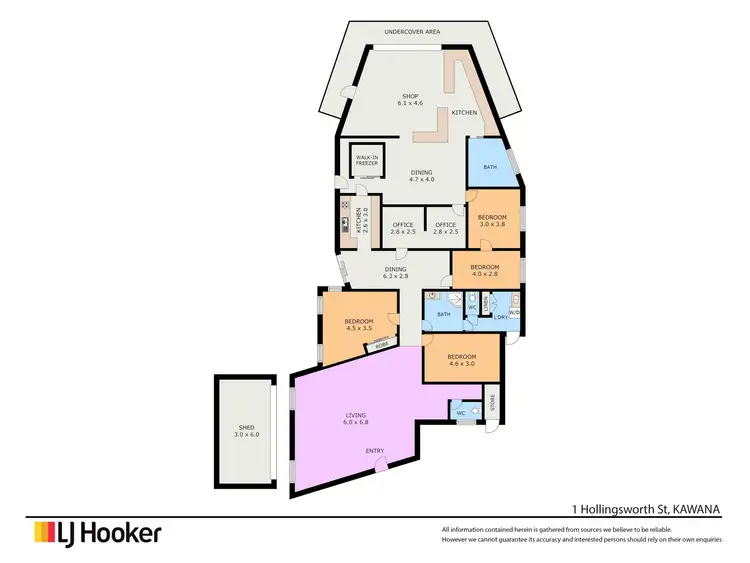 Floorplan of Homely house listing, 1 Hollingsworth Street, Kawana QLD 4701