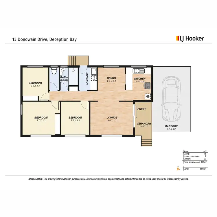 Floorplan of Homely house listing, 13 Donowain Drive, Deception Bay QLD 4508