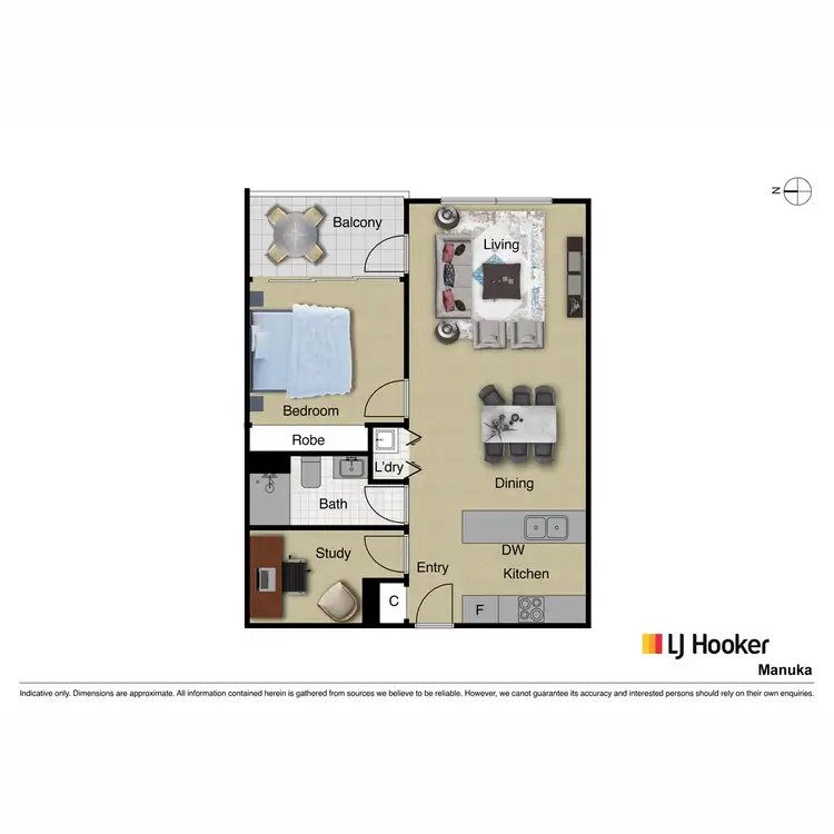 Floorplan of Homely apartment listing, 205/51 Mort Street, Braddon ACT 2612
