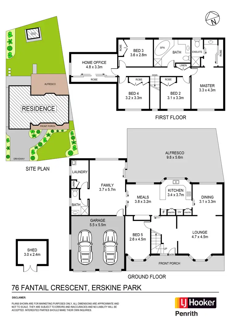 Floorplan of Homely house listing, 76 Fantail Crescent, Erskine Park NSW 2759
