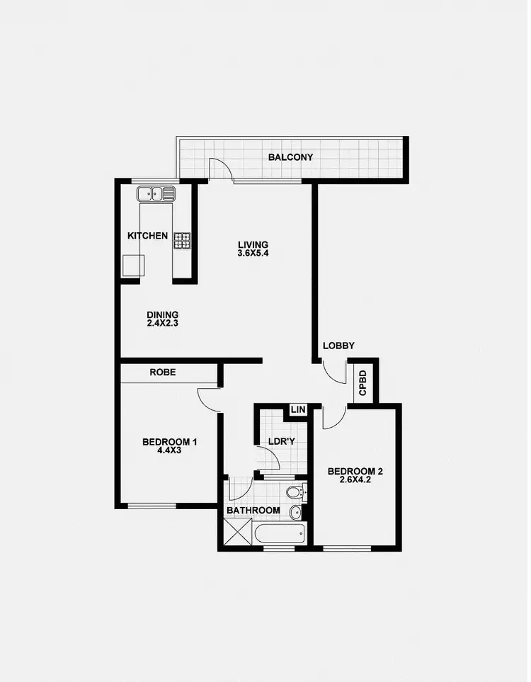 Floorplan of Homely apartment listing, 36/42 Avoca Street, Randwick NSW 2031