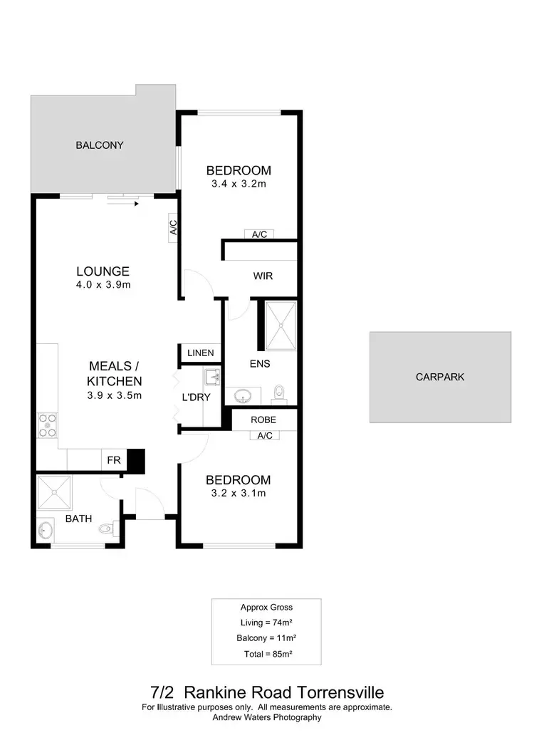Floorplan of Homely apartment listing, 7/2 Rankine Road, Torrensville SA 5031