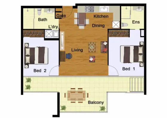 Floorplan of Homely unit listing, 155/8 Starling Street, Buderim QLD 4556