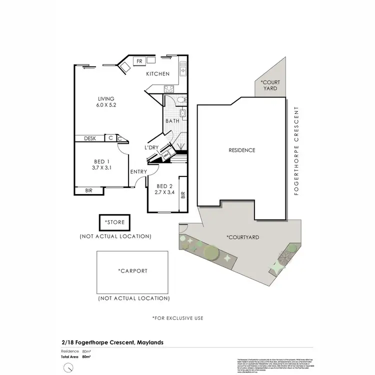 Floorplan of Homely unit listing, 2/18 Fogerthorpe Crescent, Maylands WA 6051