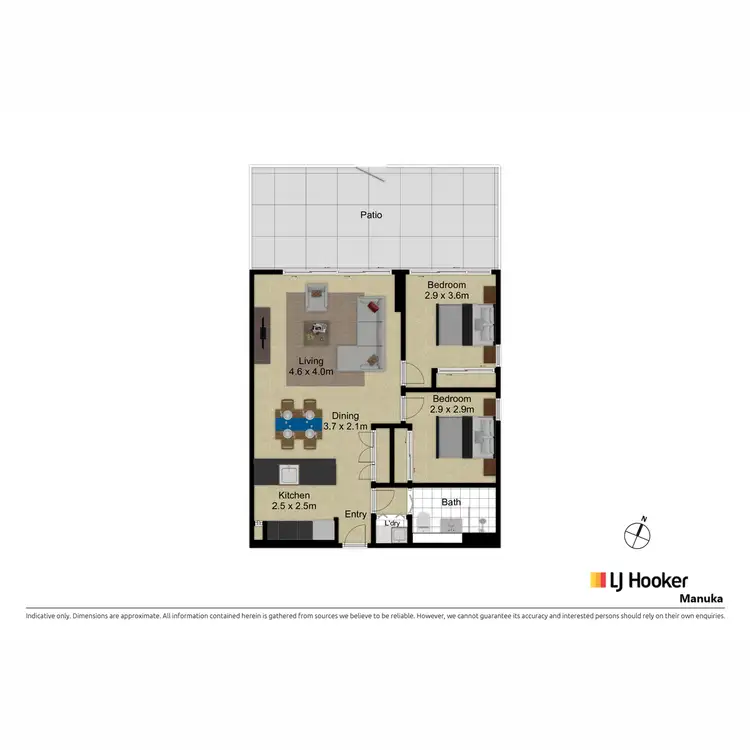 Floorplan of Homely apartment listing, 1/1 Surprize Place, Phillip ACT 2606