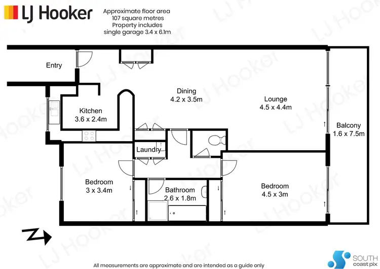 Floorplan of Homely unit listing, 26/12-18 Newth Place, Surf Beach NSW 2536