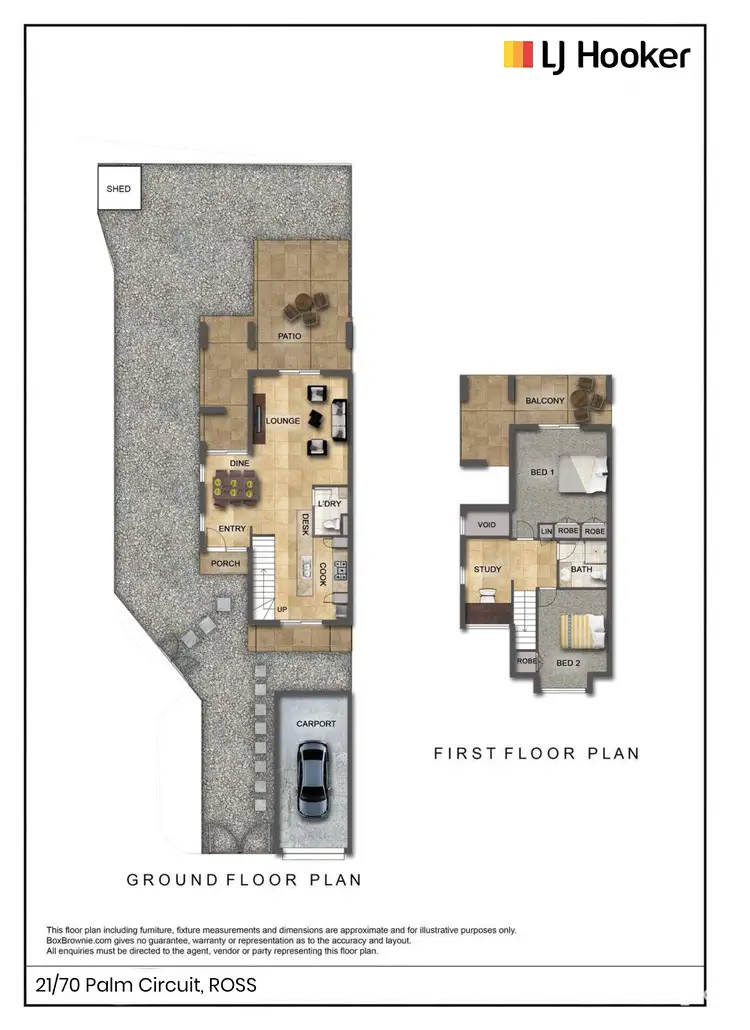 Floorplan of Homely townhouse listing, Unit 21/70 Palm Circuit, Ross NT 873