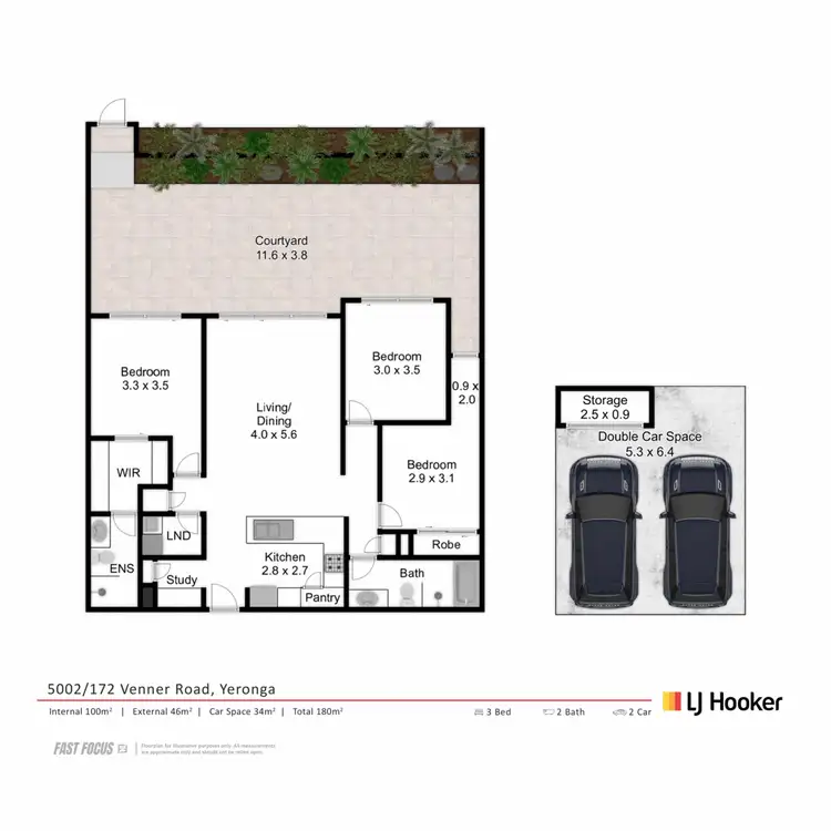 Floorplan of Homely apartment listing, 5002/172 Venner Road, Yeronga QLD 4104
