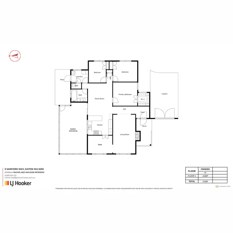 Floorplan of Homely house listing, 3 Sanford Way, Eaton WA 6232