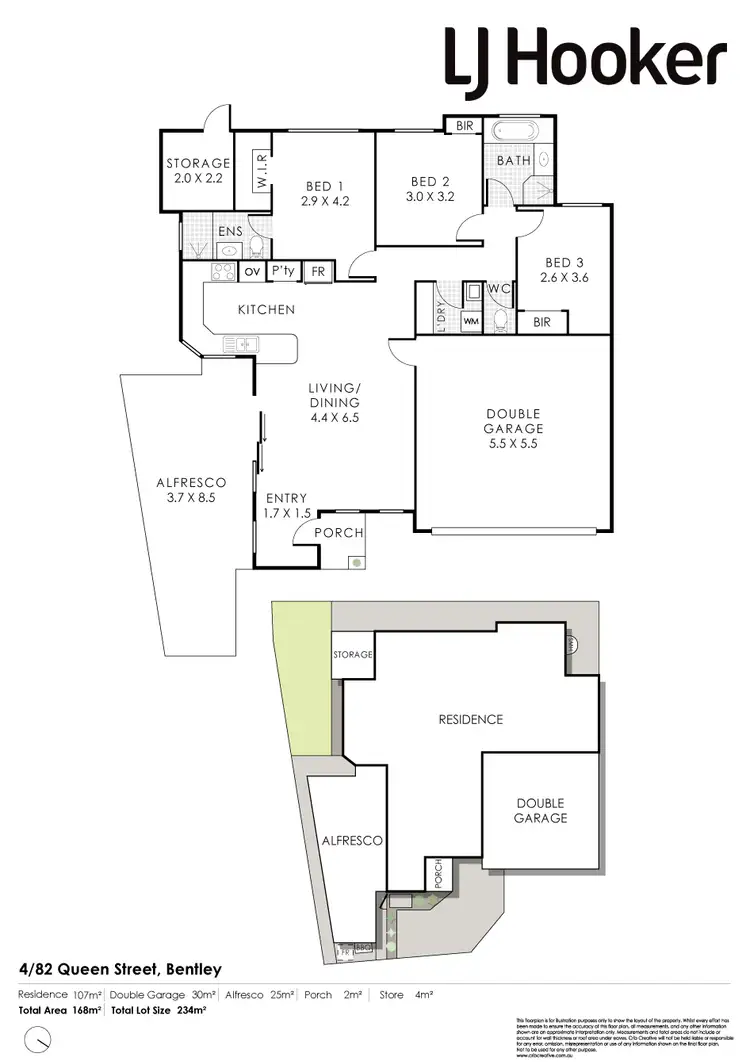 Floorplan of Homely villa listing, 4/82 Queen Street, Bentley WA 6102