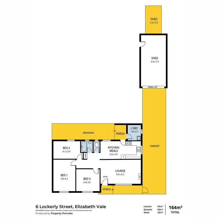 Floorplan of Homely house listing, 6 Lockerly Street, Elizabeth Vale SA 5112