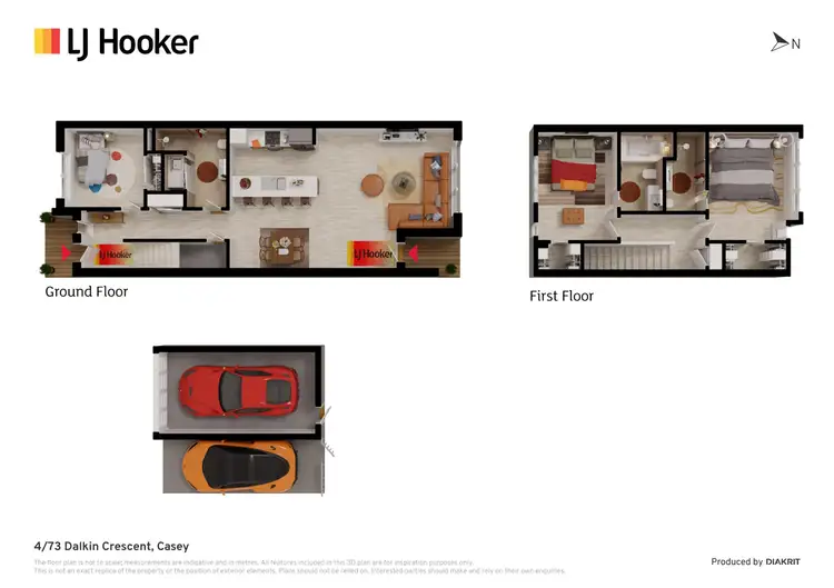 Floorplan of Homely townhouse listing, 4/73 Dalkin Crescent, Casey ACT 2913