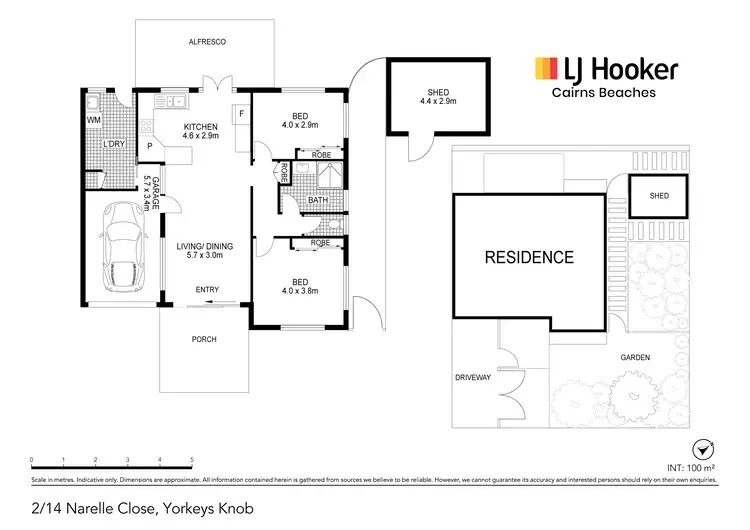 Floorplan of Homely semi-detached listing, 2/14 Narelle Close, Yorkeys Knob QLD 4878