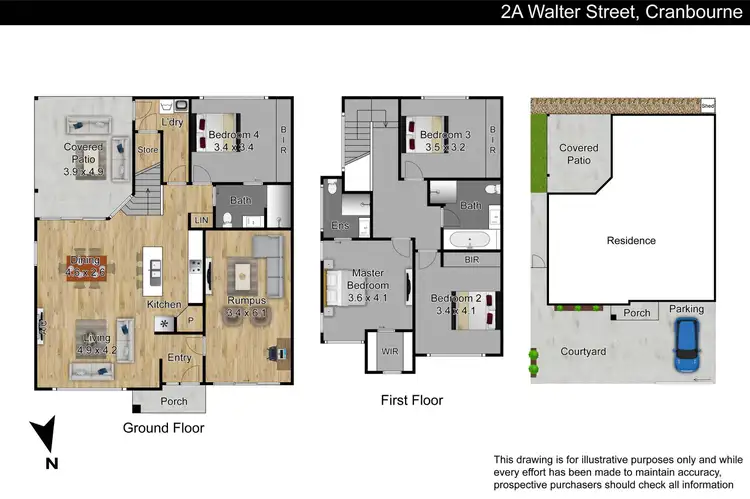 Floorplan of Homely townhouse listing, 2A Walter Street, Cranbourne VIC 3977