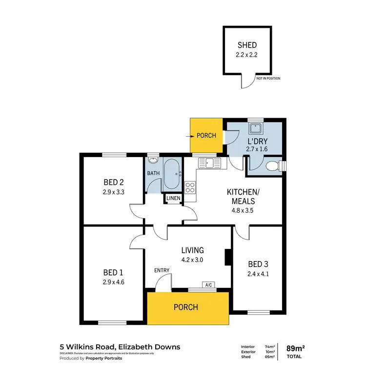 Floorplan of Homely house listing, 5 Wilkins Road, Elizabeth Downs SA 5113