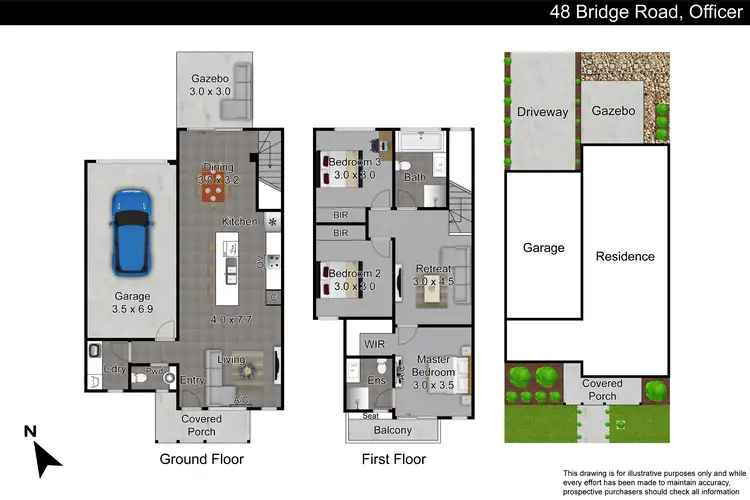 Floorplan of Homely townhouse listing, 48 Bridge Road, Officer VIC 3809