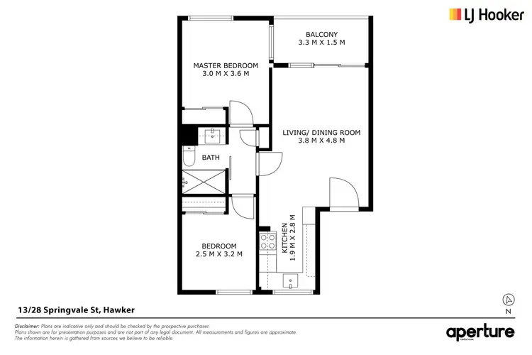 Floorplan of Homely apartment listing, 13/28 Springvale Drive, Hawker ACT 2614
