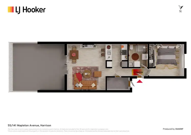Floorplan of Homely apartment listing, 55/141 Mapleton Avenue, Harrison ACT 2914