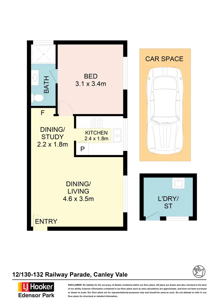 Floorplan of Homely unit listing, Unit 12/130-132 Railway Parade, Canley Vale NSW 2166