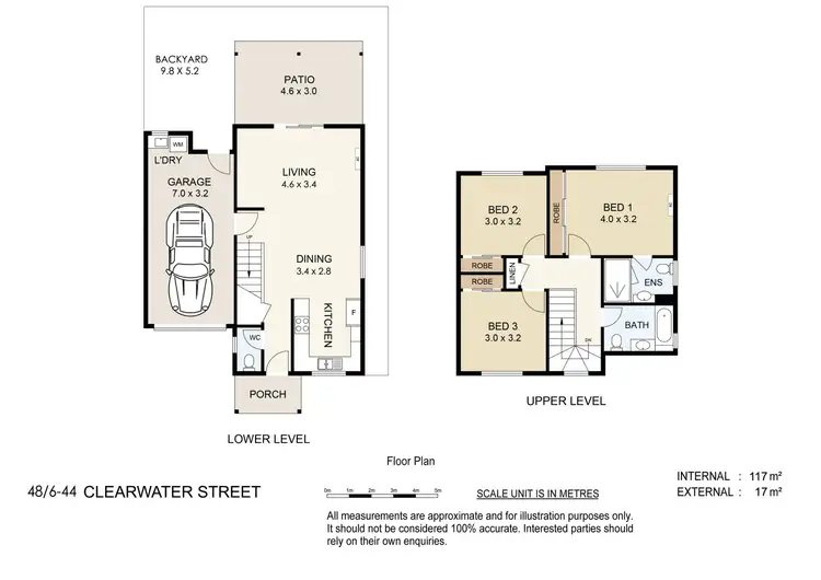 Floorplan of Homely townhouse listing, 48/6-44 Clearwater Street, Bethania QLD 4205