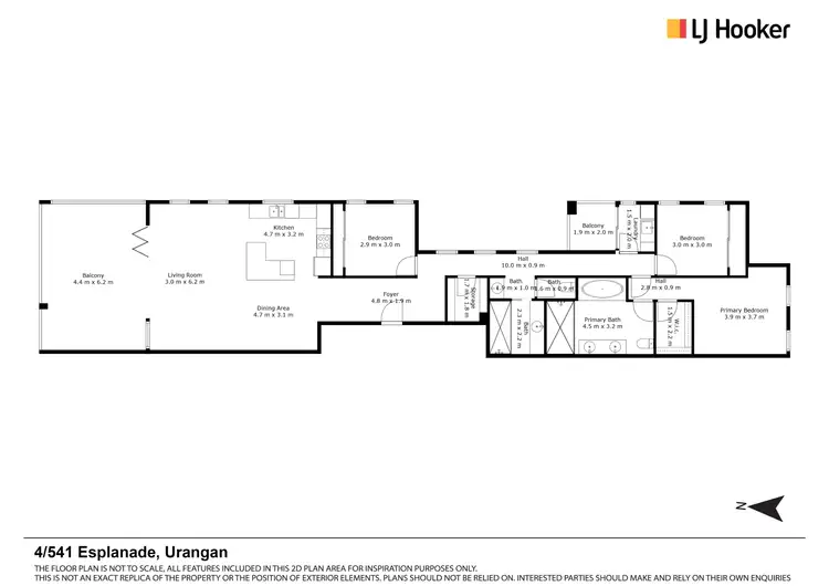 Floorplan of Homely unit listing, Unit 4/541 Esplanade, Urangan QLD 4655