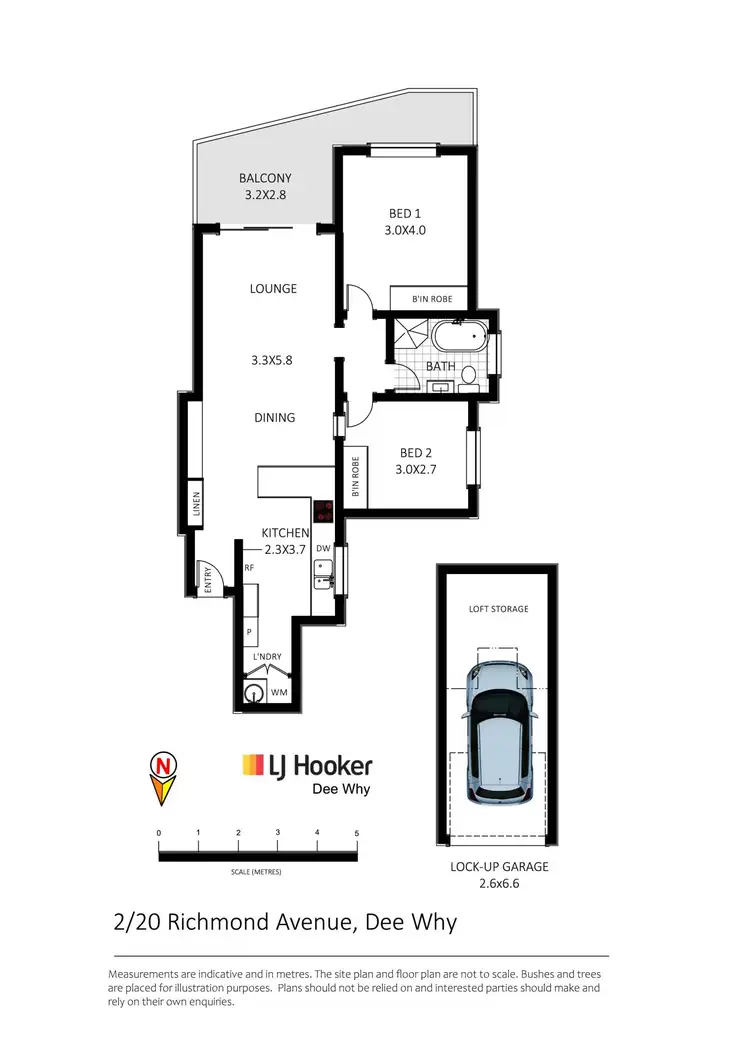 Floorplan of Homely apartment listing, 2/20 Richmond Avenue, Dee Why NSW 2099