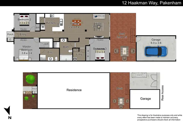 Floorplan of Homely house listing, 12 Haakman Way, Pakenham VIC 3810