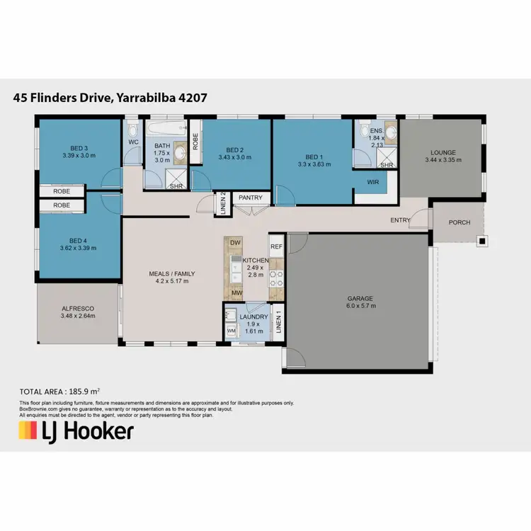 Floorplan of Homely house listing, 45 Flinders Drive, Yarrabilba QLD 4207